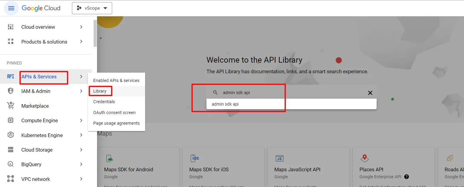 API Service Library Google Workspace