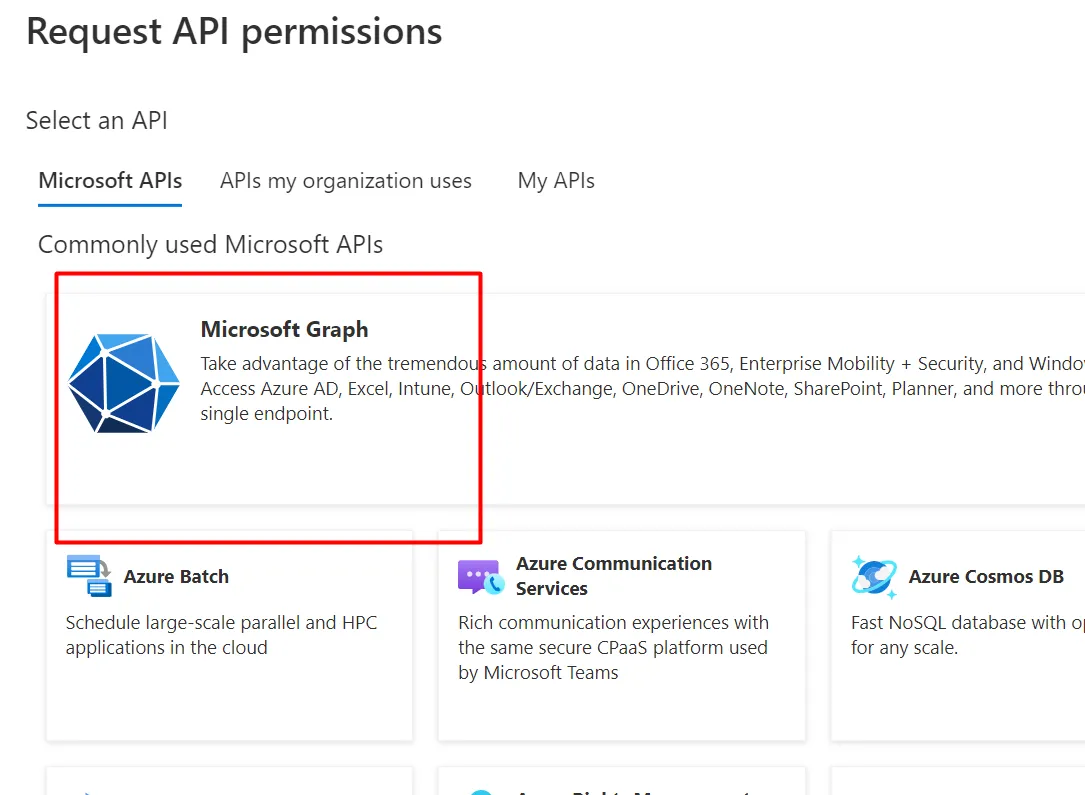 Azure Request API permission to Microsoft Graph