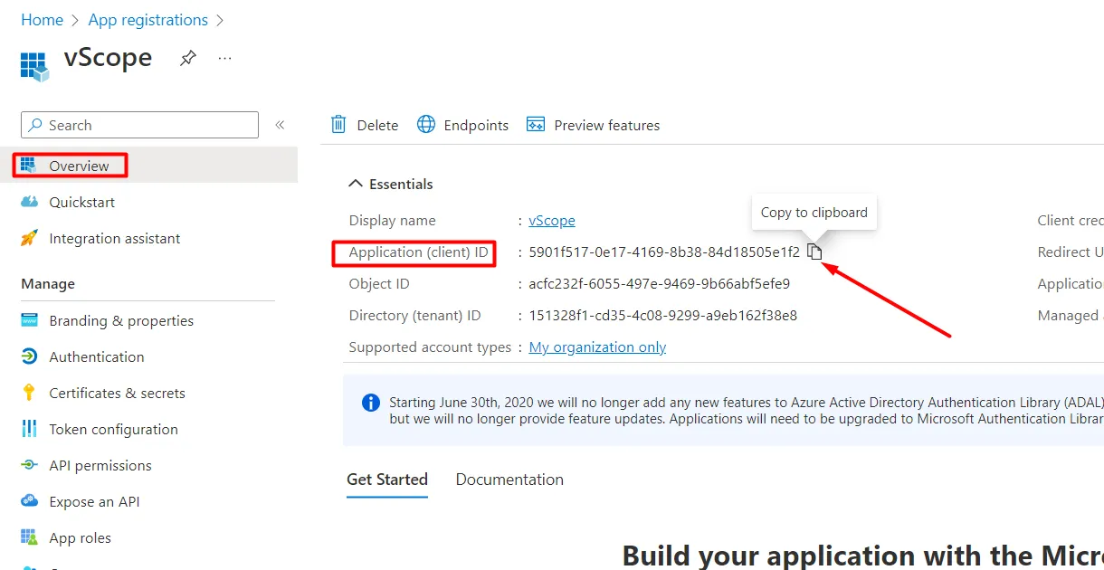 Azure finding application ID