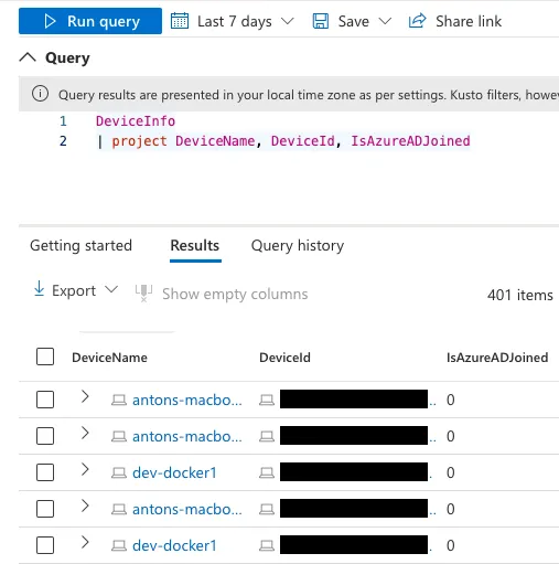 Devices not Azure AD Joined