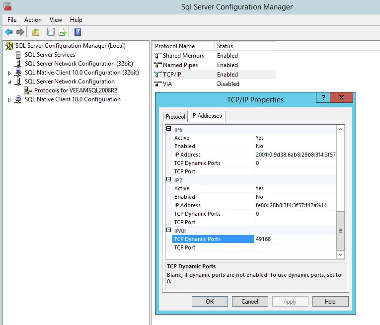 Finding Instance Port in SQL Server Configuration Manager