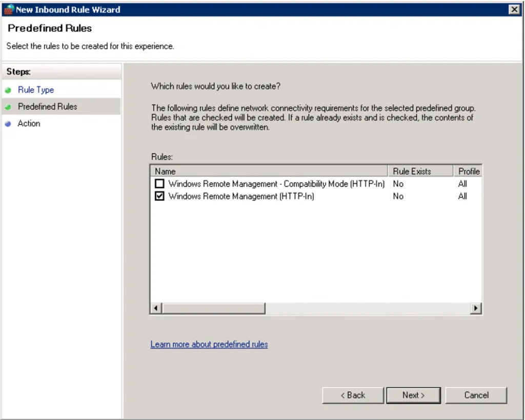 How to enable winrm ports in firewall windows