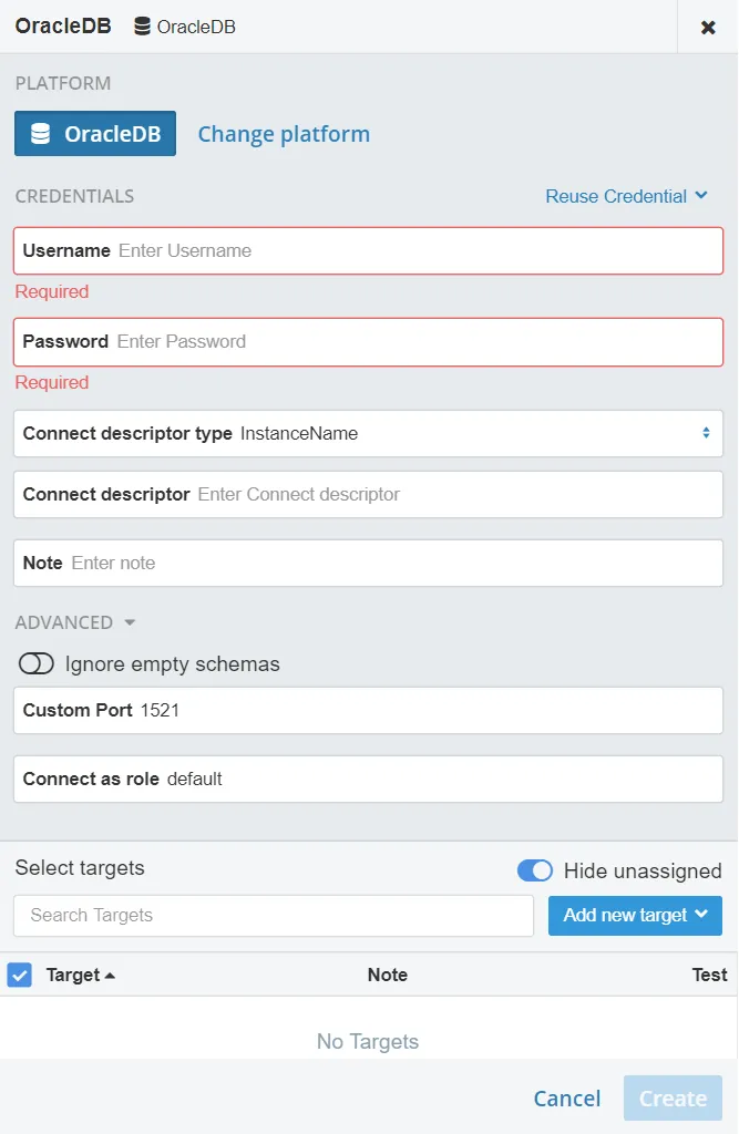 Finding oracle db connect descriptor paramenter