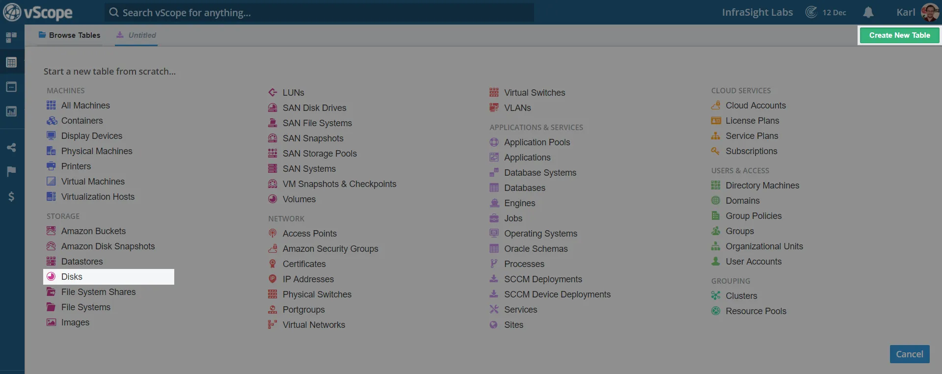 Finding Bitlocker information in vScope Tables