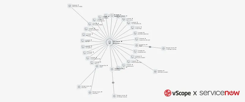 Visualization of asset inventory from vScope in ServiceNow