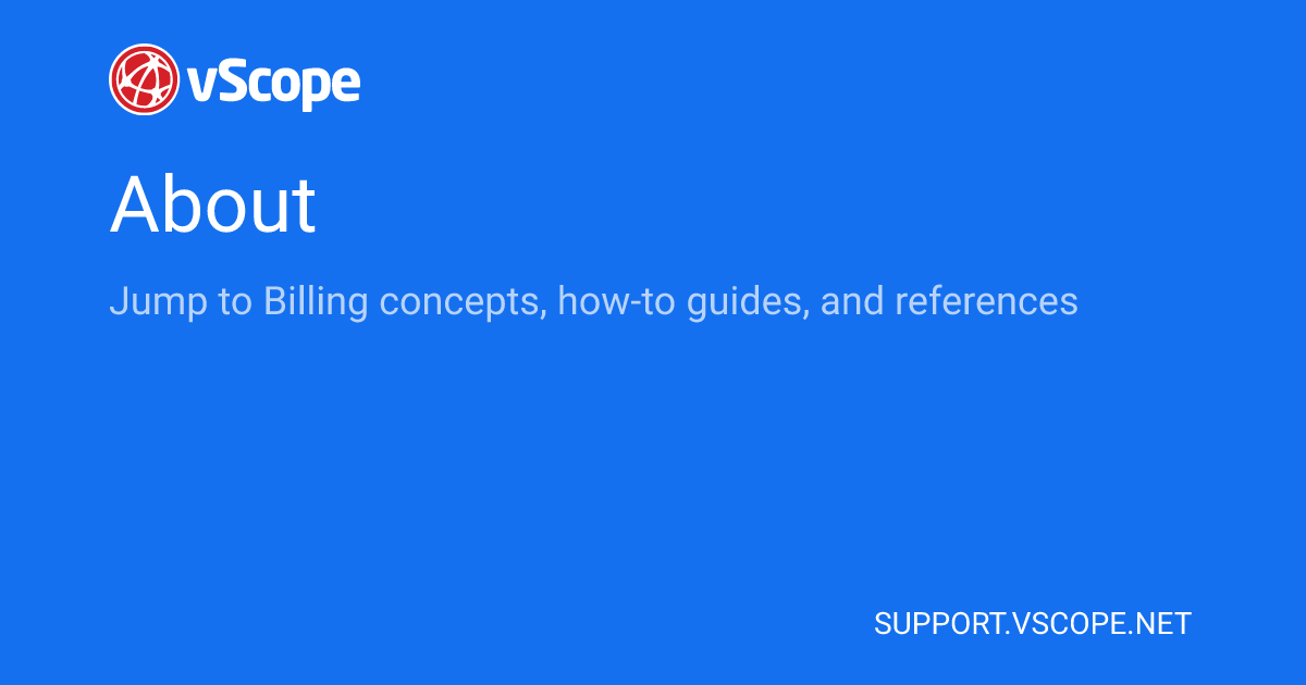 About | vScope Support Page