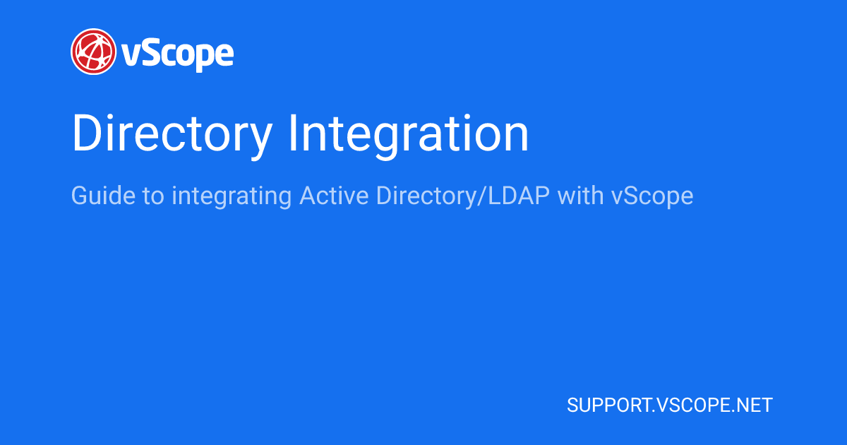 Directory Integration | vScope Support Page