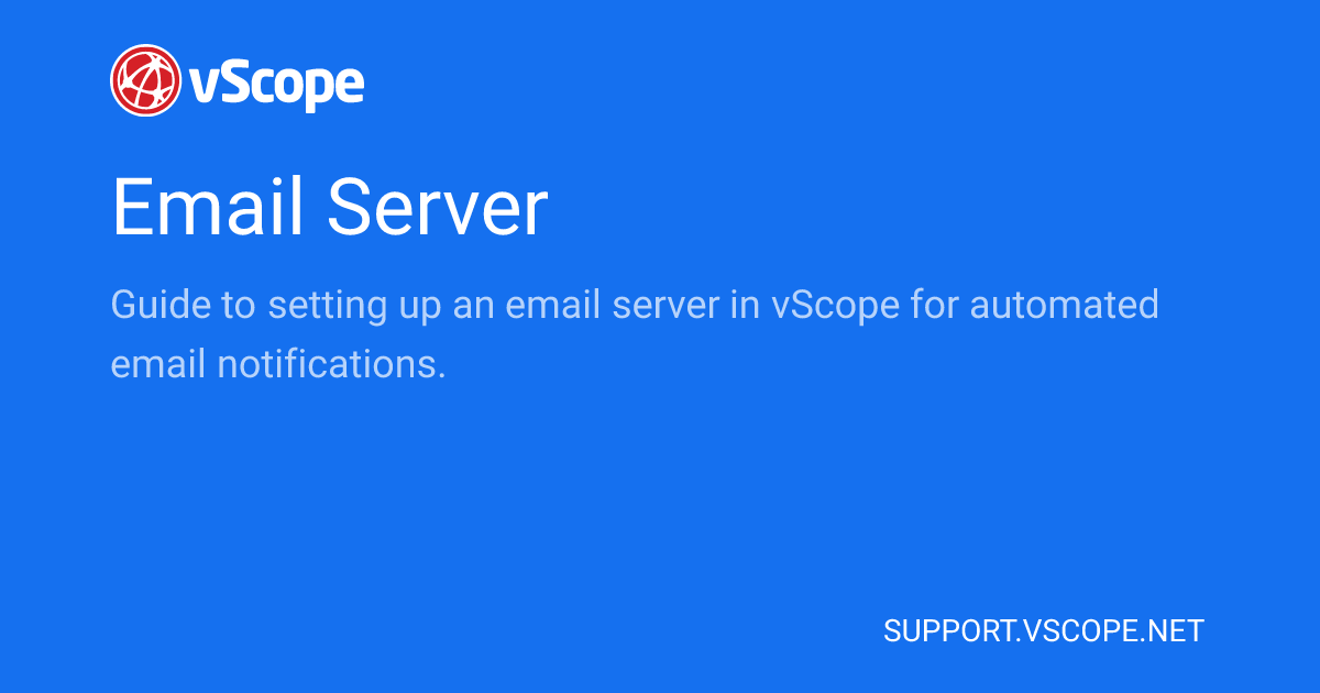 Email Server | vScope Support Page