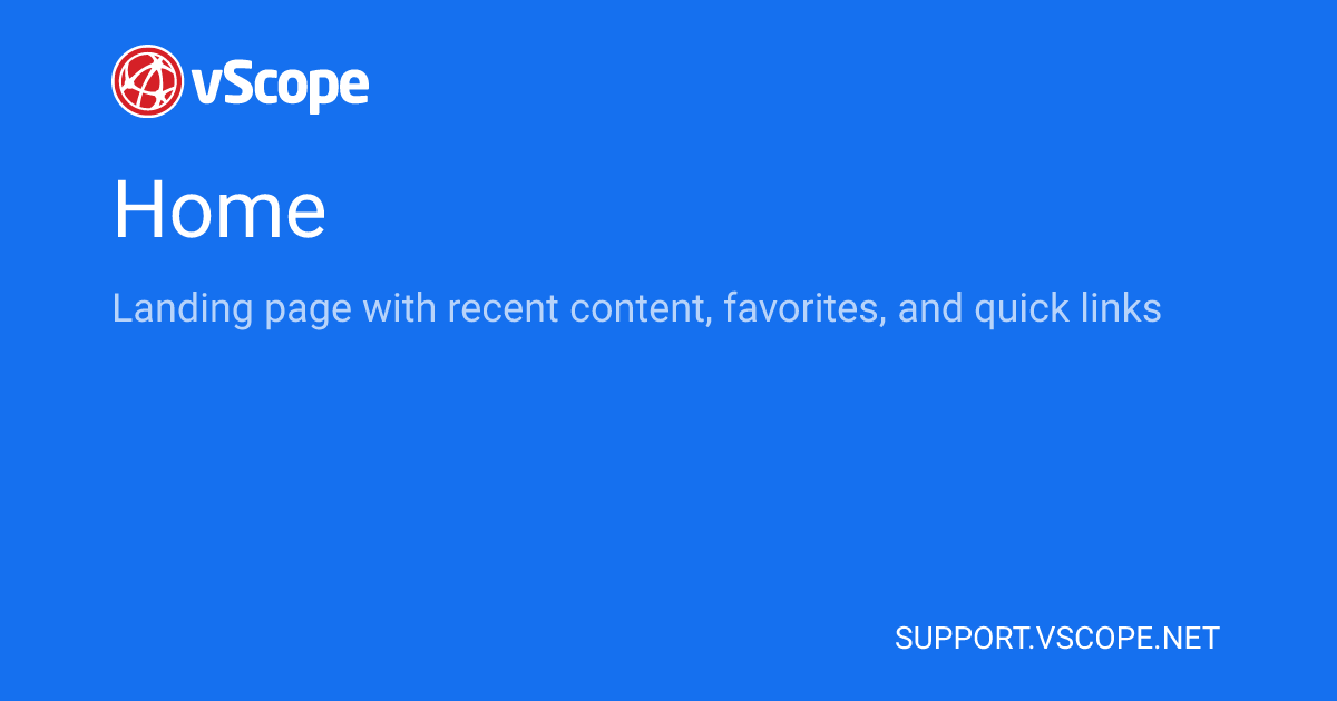 Home | vScope Support Page