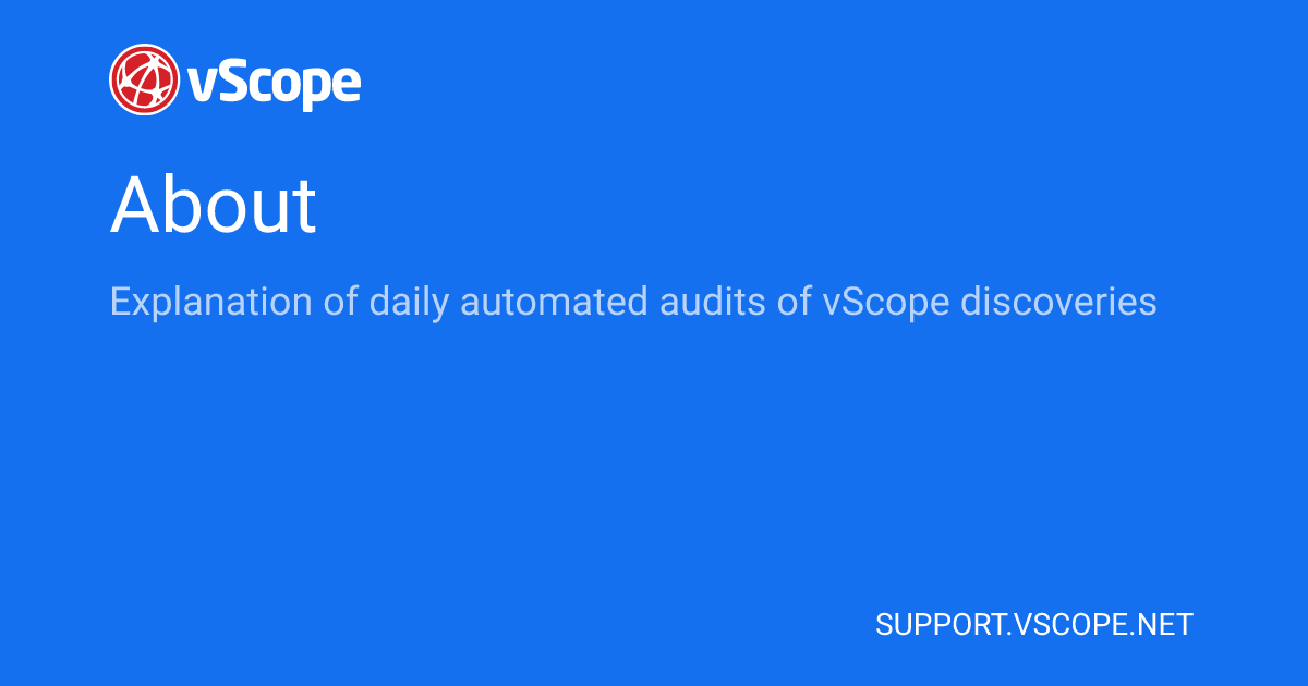 About | vScope Support Page