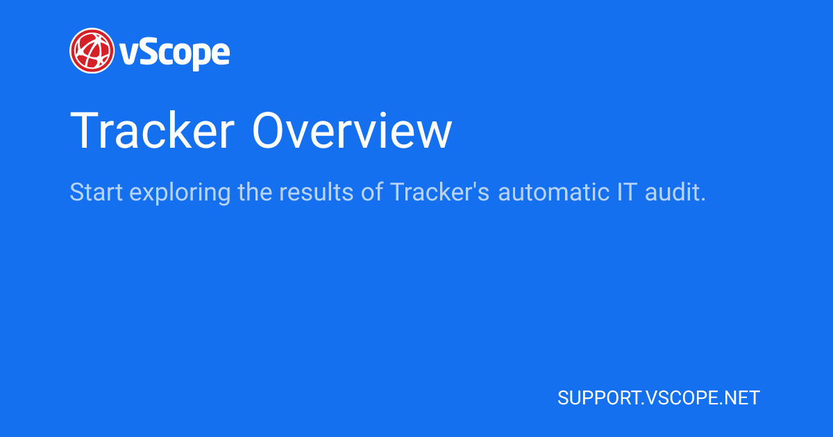 Tracker Overview | vScope Support Page