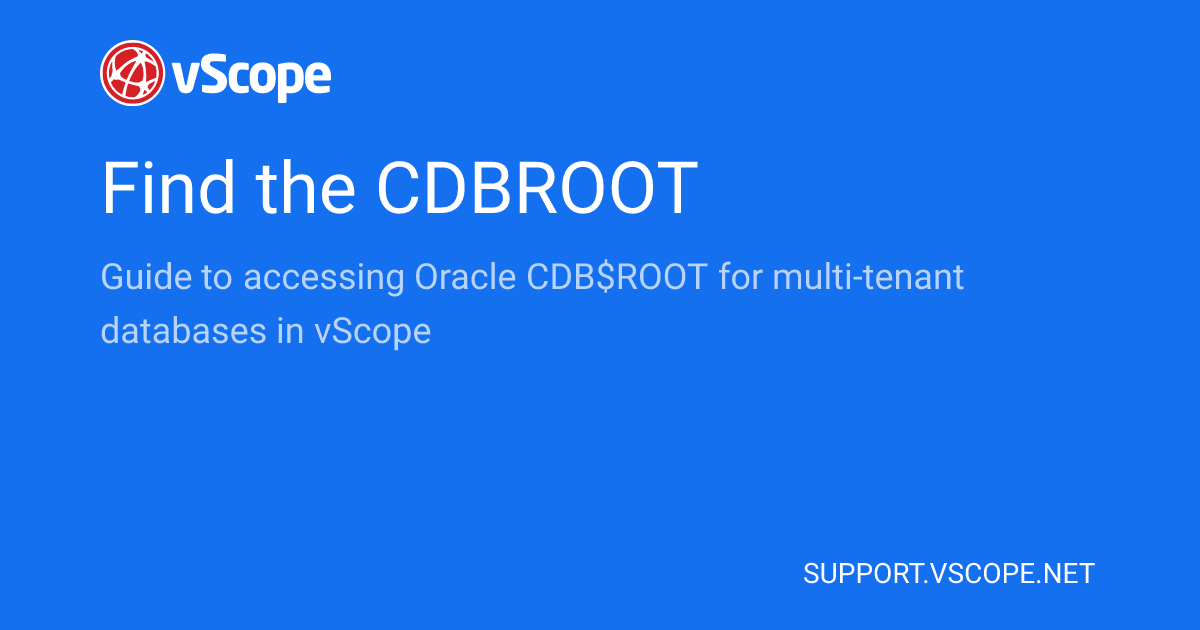 Find the CDBROOT | vScope Support Page