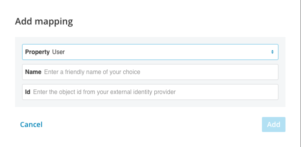 Choosing property user instead of group